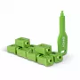 Portų blokavimo rinkinys Lindy SFP Port Locks Žali 10 vnt. + 1 raktas, suderinamas su SFP, 20×74,5×5,9 mm