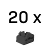 Portų blokavimo rinkinys Lindy RJ-45 (20 vnt.) – juodos spalvos, ABS, 20×74,5×5,9 mm