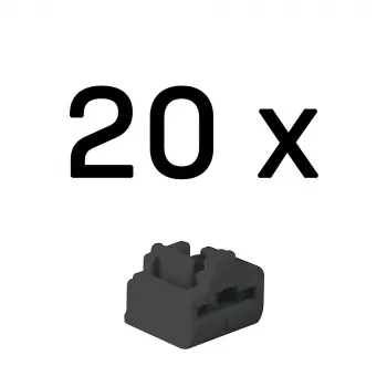 Portų blokavimo rinkinys Lindy RJ-45 (20 vnt.) – juodos spalvos, ABS, 20×74,5×5,9 mm