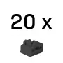 Portų blokavimo rinkinys Lindy RJ-45 (20 vnt.) – juodos spalvos, ABS, 20×74,5×5,9 mm