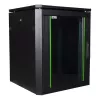 Stovimas stovas Lanview RDL12U66BL — 12U, 600 kg, rakinamas, reguliuojamos kojelės, kabelių valdymas, IP40, juodas
