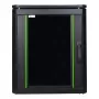 Stovimas stovas Lanview RDL12U66BL — 12U, 600 kg, rakinamas, reguliuojamos kojelės, kabelių valdymas, IP40, juodas