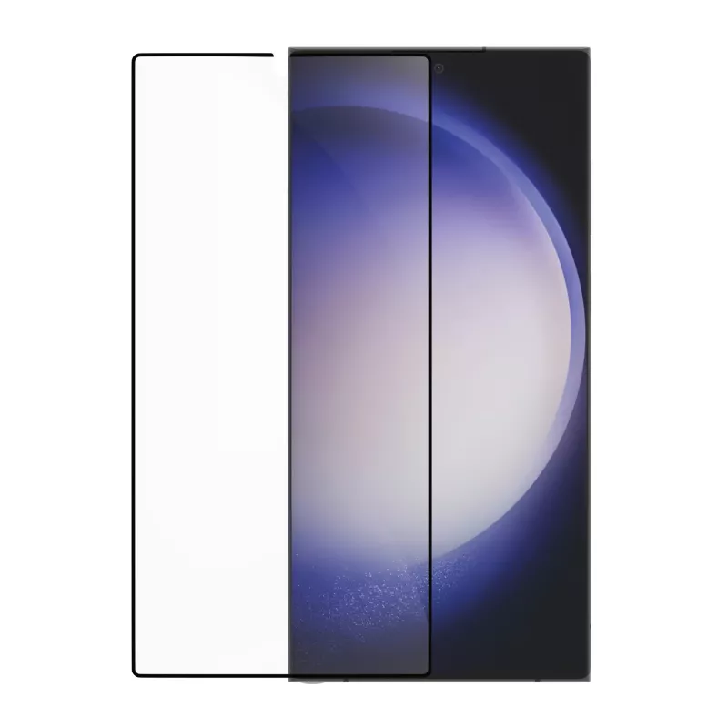dbramante1928 Eco-Shield Samsung Galaxy S23 Ultra juodas kraštas apsauginis grūdintas stiklas ekrano apsauga