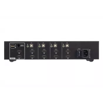 ATEN 4 prievadų USB HDMI dviejų ekranų saugus KVM jungiklis 4K Ultra HD