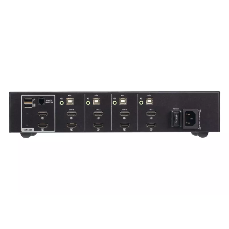 ATEN 4 prievadų USB HDMI dviejų ekranų saugus KVM jungiklis 4K Ultra HD