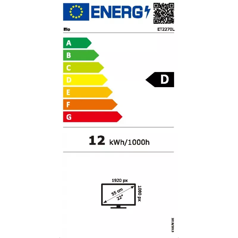 Liečiamasis monitorius Elo Touch Solutions E511214 21,5 colio 1920x1080 Full HD