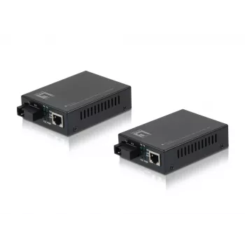 LevelOne RJ45 į SC BIDI Fast Ethernet keitiklių rinkinys, vienmodis pluoštas, 20 km