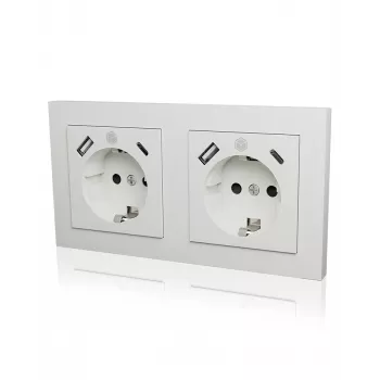 ICY BOX IB-MPS4200W-PD lizdas su USB A ir USB C, 18 W, baltas