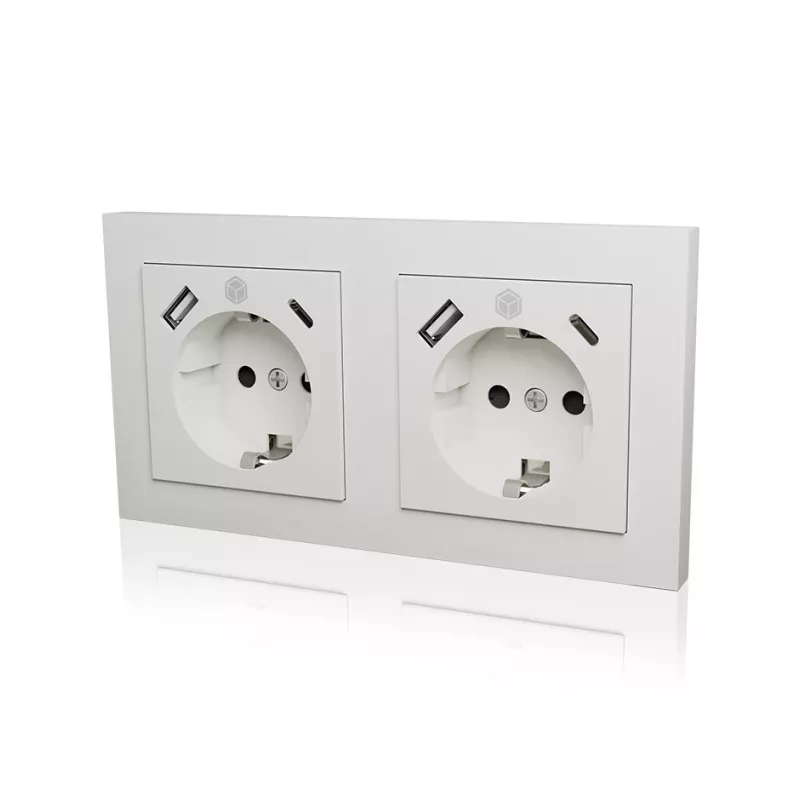 ICY BOX IB-MPS4200W-PD lizdas su USB A ir USB C, 18 W, baltas