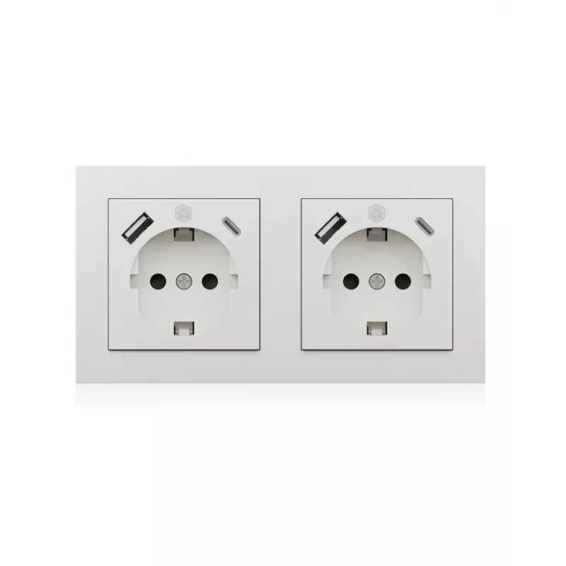 ICY BOX IB-MPS4200W-PD lizdas su USB A ir USB C, 18 W, baltas