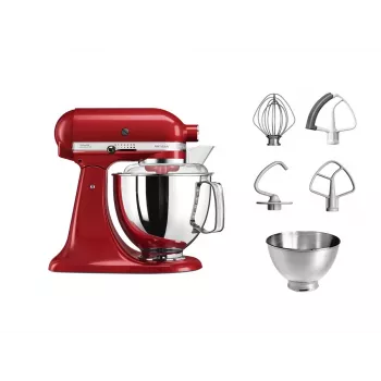 Virtuvinis kombainas KitchenAid Artisan 5KSM175PS – 300 W, 4,8 l nerūdijančio plieno dubuo, raudona