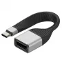 Techly ICOC-USBC-DP12 vaizdo kabelio adapteris 0,131 m USB Type-C – DisplayPort, juodas