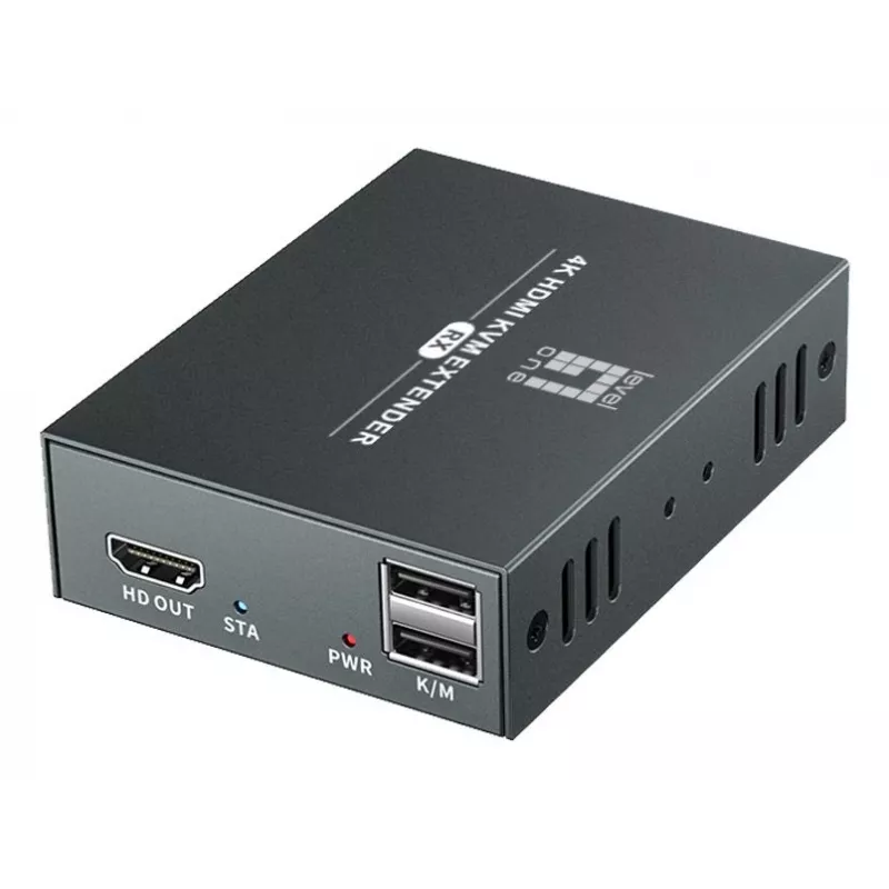 AV siųstuvas-imtuvas LEVELONE HVE-8111, 3840×2160, Cat6, USB-A/USB-B, DC 12V (2 vnt.)
