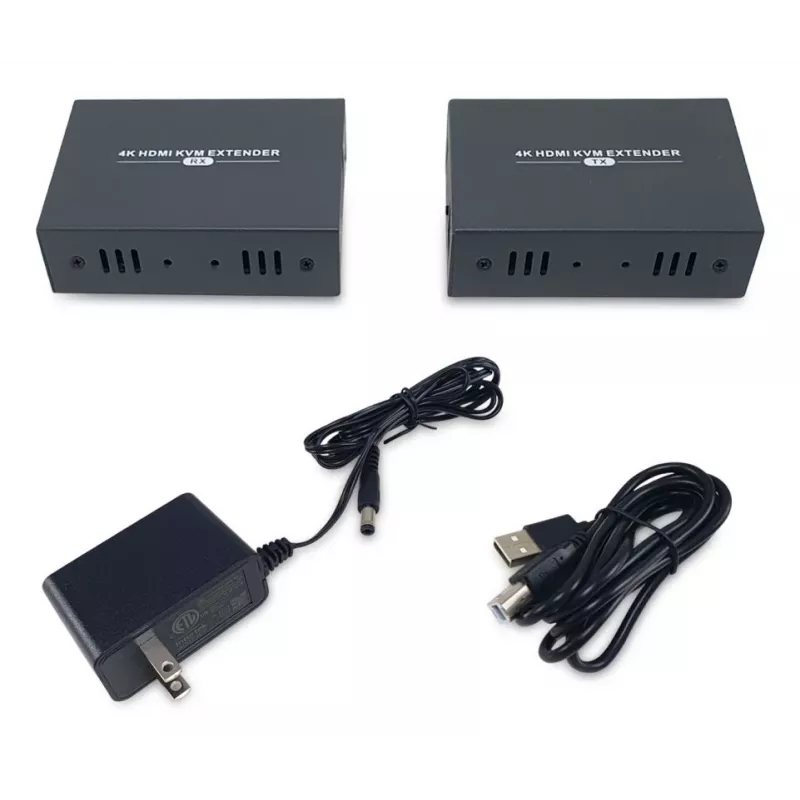 AV siųstuvas-imtuvas LEVELONE HVE-8111, 3840×2160, Cat6, USB-A/USB-B, DC 12V (2 vnt.)
