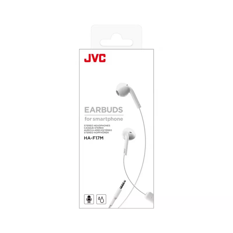 JVC HA-F17M laidinės ausinės į ausis, skambučiams/muzikai, balta