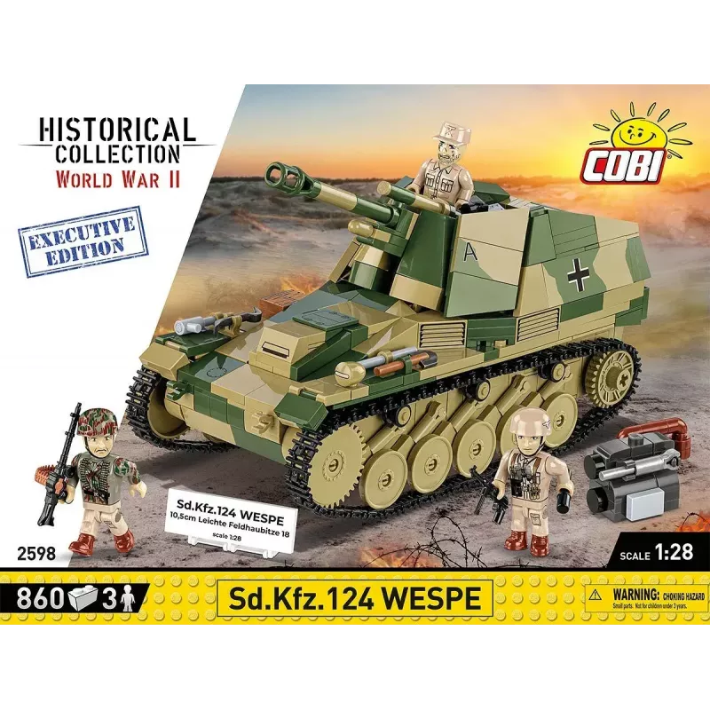Cobi blokų rinkinys SD.KFZ.124 Wespe, 860 dalių