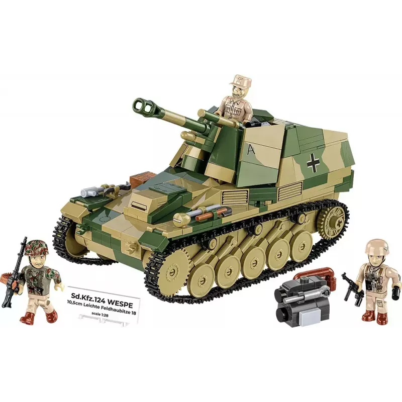 Cobi blokų rinkinys SD.KFZ.124 Wespe, 860 dalių