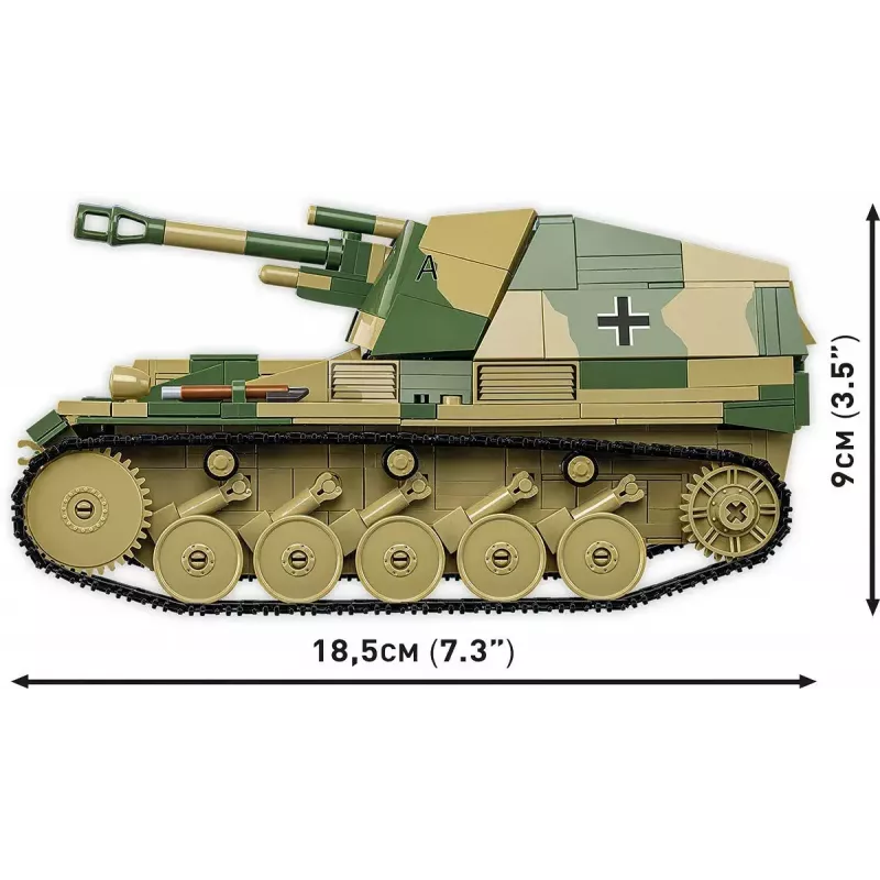 Cobi blokų rinkinys SD.KFZ.124 Wespe, 860 dalių