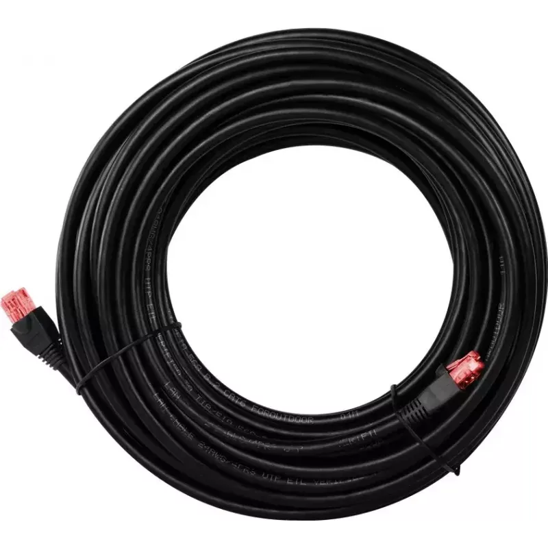 Goobay 55434 RJ-45 Cat6 tinklo kabelis 20 m juodas