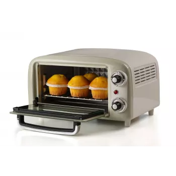 Ariete 3919 elektrinė orkaitė Vintage, 800W, 10L, dvigubas stiklas, retro, smėlio spalvos