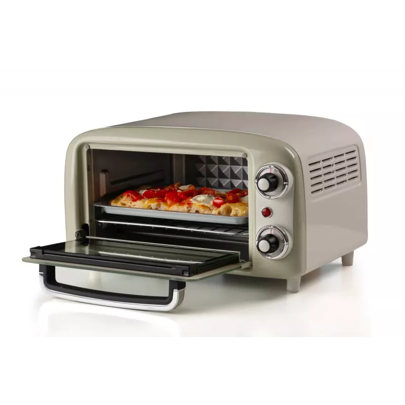 Ariete 3919 elektrinė orkaitė Vintage, 800W, 10L, dvigubas stiklas, retro, smėlio spalvos