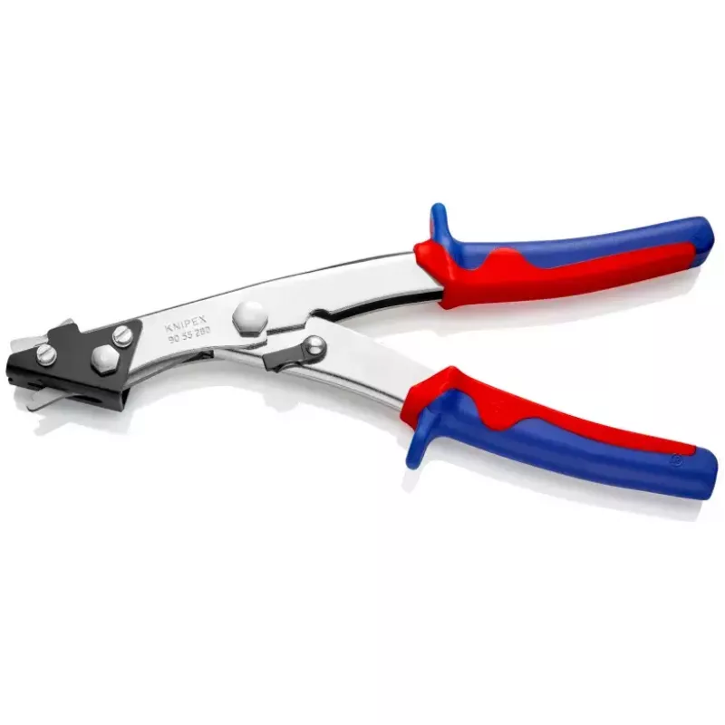 Tiesios žirklės plienui Knipex 90 55 280, pjovimo geba 1,2 mm