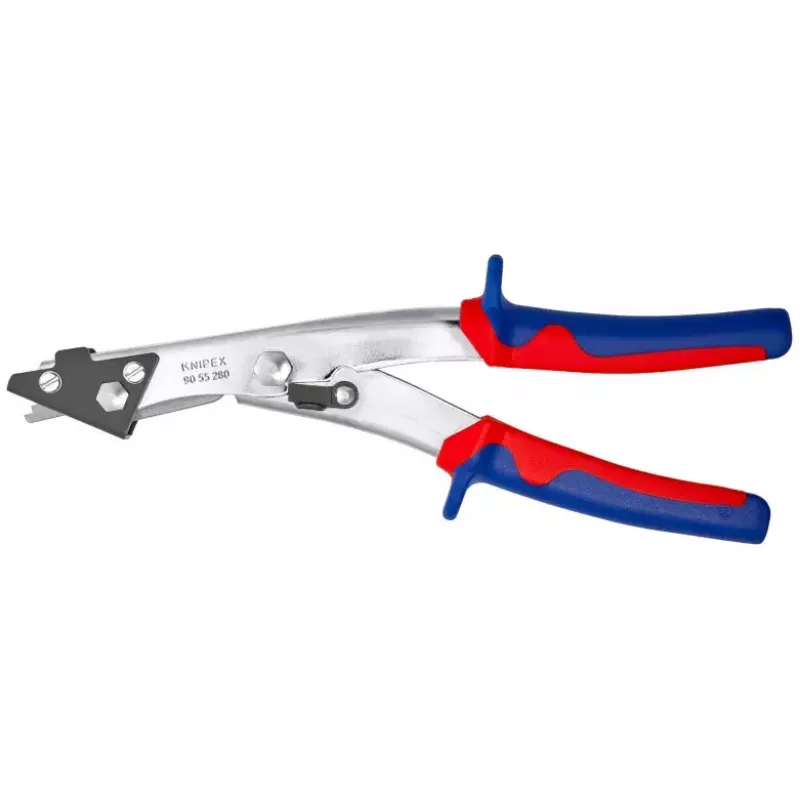 Tiesios žirklės plienui Knipex 90 55 280, pjovimo geba 1,2 mm