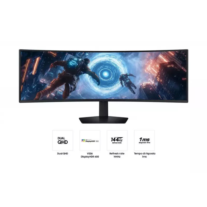 Monitorius Samsung S49FG912EU 124,5 cm (49 coliai) 5120 x 1440 pikselių Dual QHD LCD juodas
