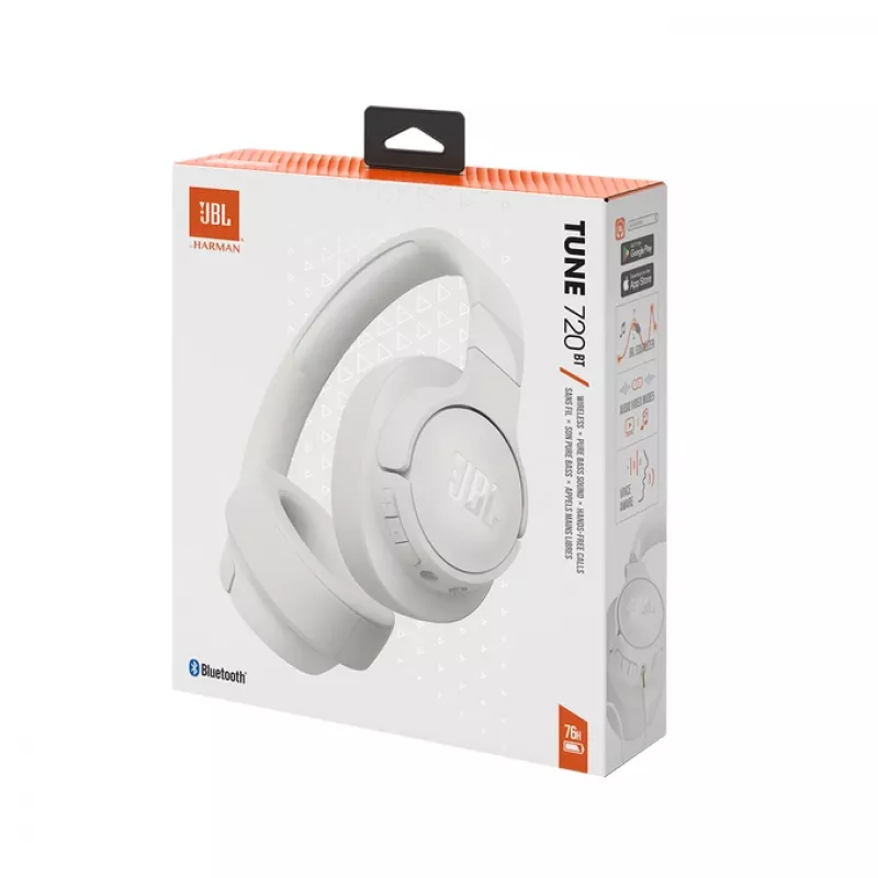JBL Tune 720BT belaidės ausinės, balta