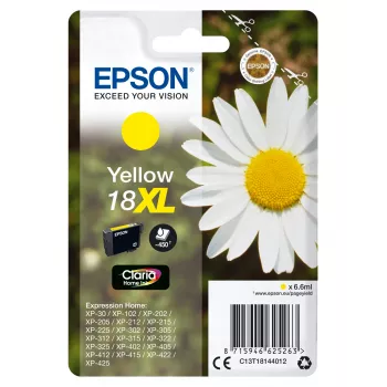 Kasetė Epson 18XL geltona 450 puslapių C13T18144012