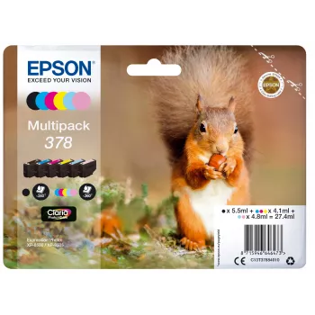 Rašalo kasetė Epson C13T37884010 Juoda, Cyan, Šviesiai Cyan, Magenta, Šviesiai Magenta, Geltona