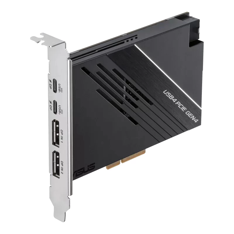 ASUS USB4 PCIe Gen4 kortelė – dviejų USB4 prievadų adapteris su DisplayPort 1.4