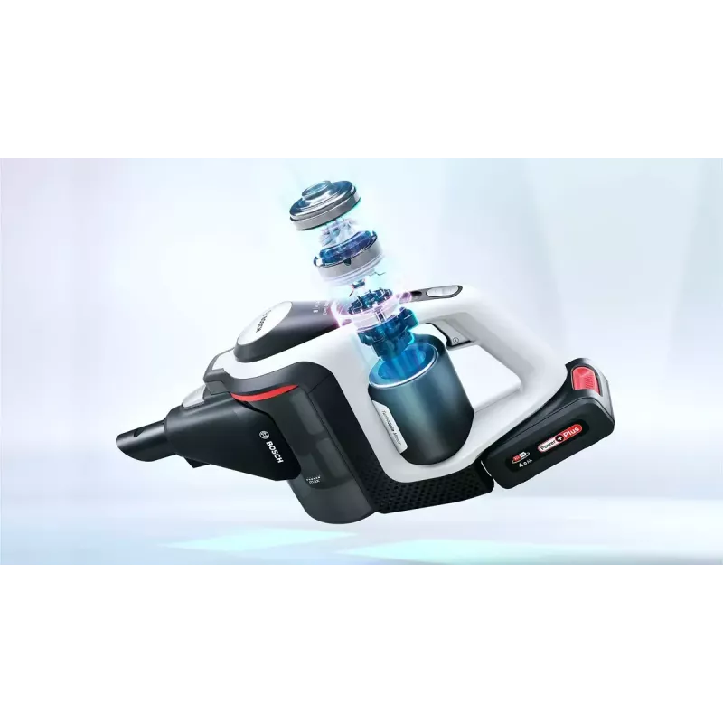Bosch Serie 8 BBS8214 belaidis dulkių siurblys 2-in-1 (lazdinis/rankinis), 18V, 4 Ah, 65 min., baltas