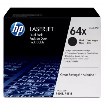 HP 64X 2 vnt. didelės talpos juodi originalūs LaserJet tonerio kasetės