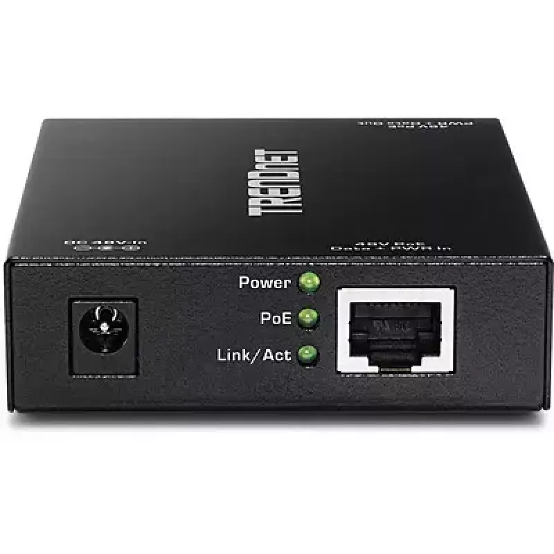 „Trendnet TPE-E100“ „Gigabit PoE+“ kartotuvas (juodas)