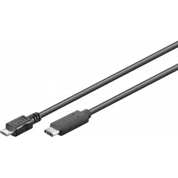 Goobay USB 2.0 laidas 1 m Micro-USB B / USB C juodas