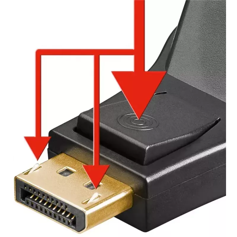 Goobay DisplayPort / DVI-D adapteris 1.1 su paauksuotais kontaktais, juodas