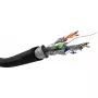 Tinklo kabelis Goobay CAT 6 lauko S/FTP 100m Juodas