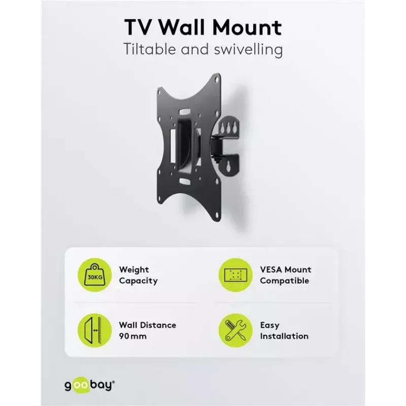 TV laikiklis sieninis Basic Tilt Goobay 51893