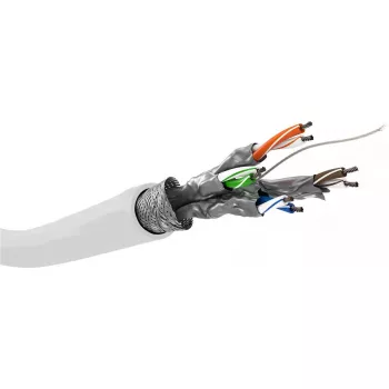 Goobay CAT 6 tinklo kabelis S/FTP PiMF baltas 100 m
