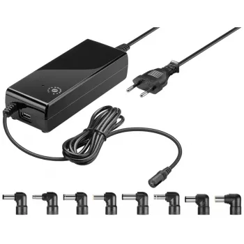 Goobay 90 W nešiojamojo kompiuterio maitinimo blokas juodas, 100-240V
