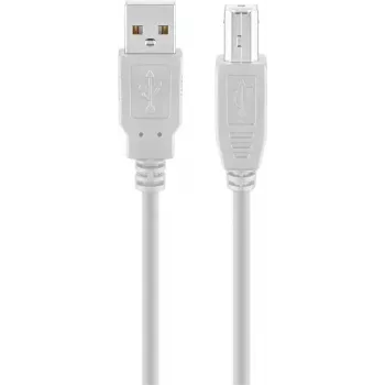 Goobay USB 2.0 Hi-Speed laidas pilkas 5 m USB A į USB B 0.48 Gbit/s