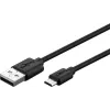 Goobay Micro-USB greito įkrovimo ir sinchronizavimo laidas 1 m USB 2.0 juodas