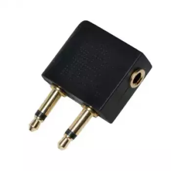 Prisitaikantis lizdo keitiklis LOGILINK CA1089 — 2×3,5 mm į 1×3,5 mm, auksuoti kontaktai, juodas