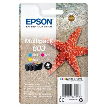 Originalus Epson kasečių rinkinys C13T03U54010 603 Multipack C M Y – standartinės talpos