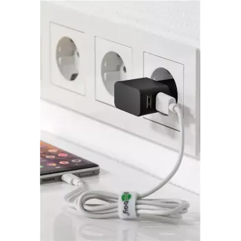 Įkroviklio rinkinys Goobay Dual Apple Lightning 44995, 12 W, 2 USB, 1 m laidas
