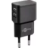 Įkroviklio rinkinys Goobay Dual Apple Lightning 44995, 12 W, 2 USB, 1 m laidas