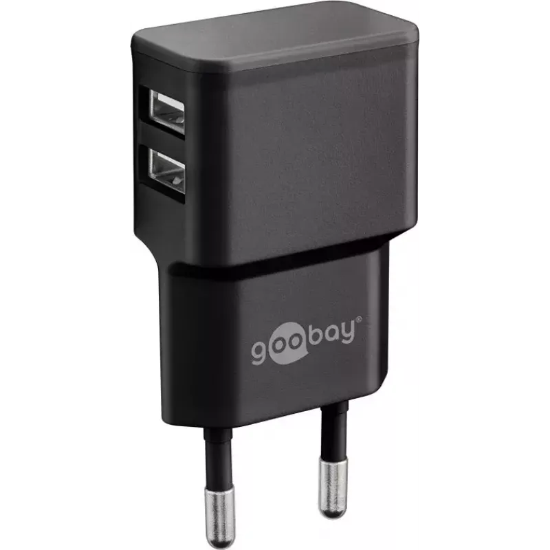 Įkroviklio rinkinys Goobay Dual Apple Lightning 44995, 12 W, 2 USB, 1 m laidas