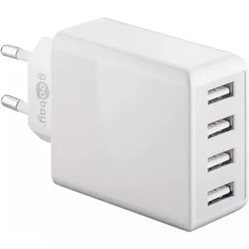 Kroviklis vidaus naudojimui Wentronic 44962 universalus baltas 4 USB prievadai 5V
