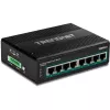 Trendnet TI-PG80B 8 prievadų pramoninis Gigabit PoE+ jungiklis su DIN-bėgiu